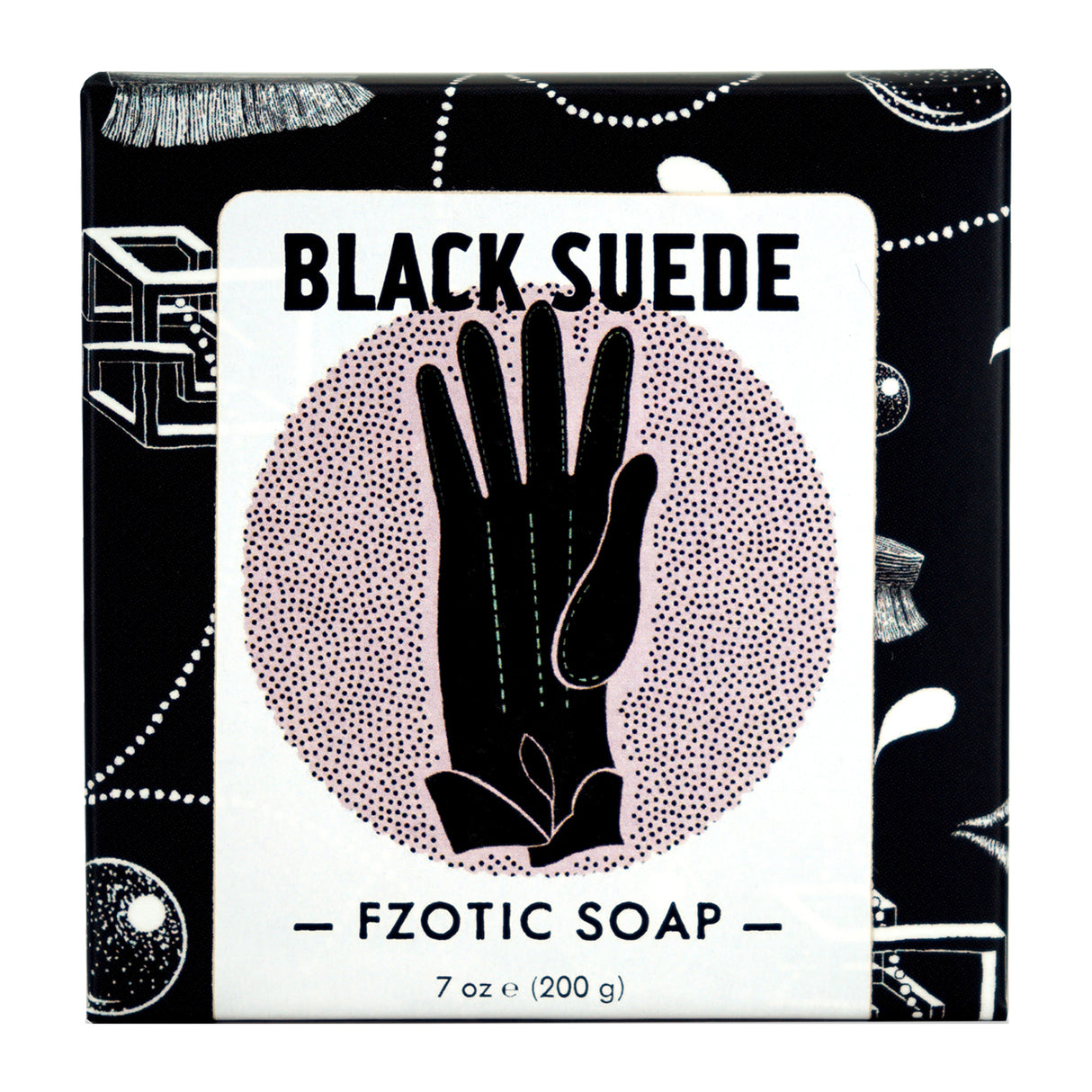 FZOTIC Black Suede Soap, 200g Bar Soap