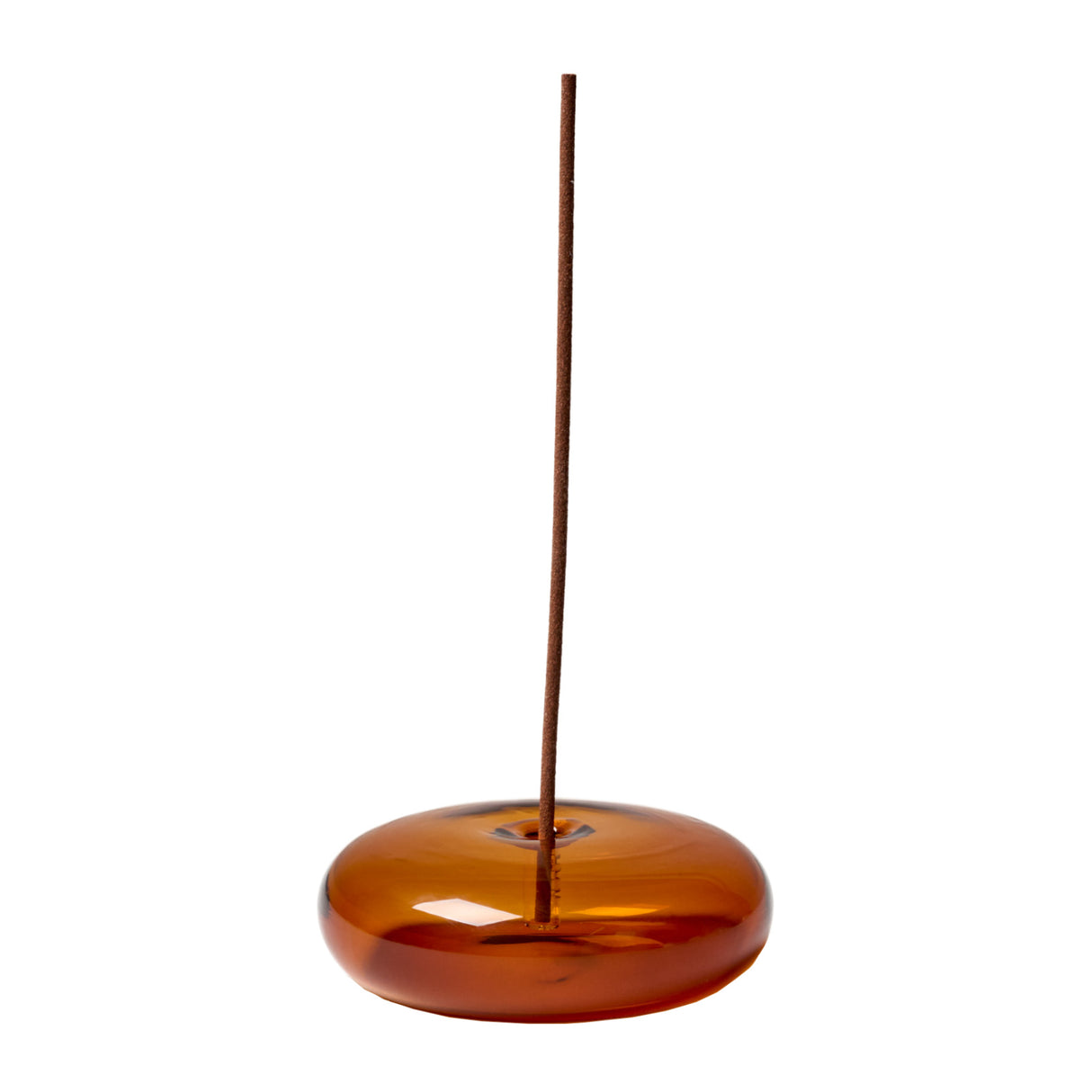 Gentle Habits Glass Vessel Incense Holder - Amber Incense