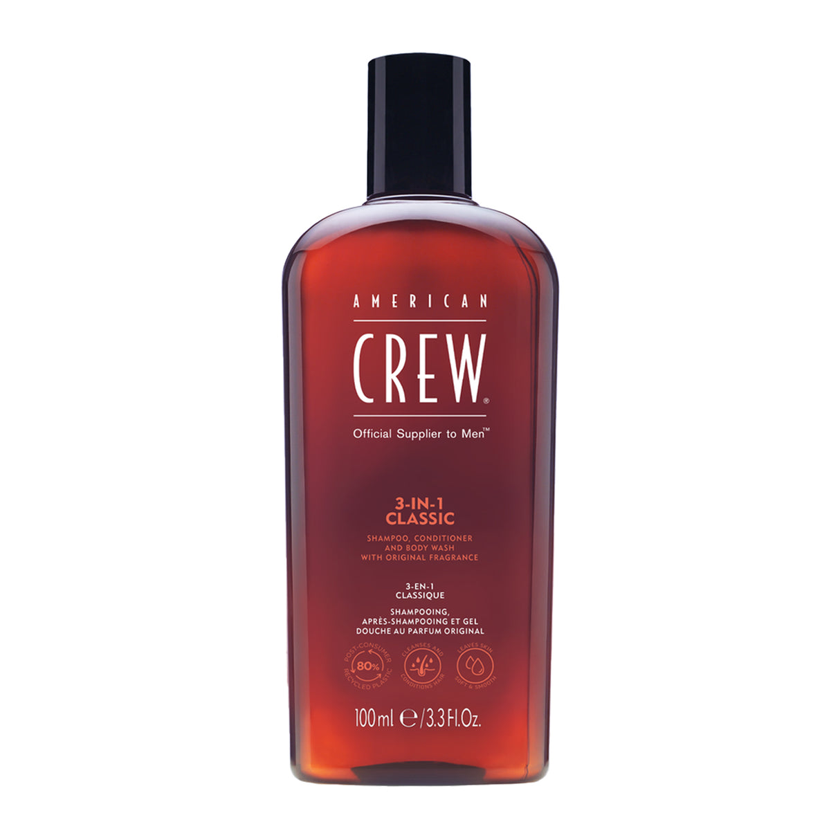 American Crew 3-in-1 Shampoo, Conditioner and Body Wash, 100ml Shampoo & Conditioner