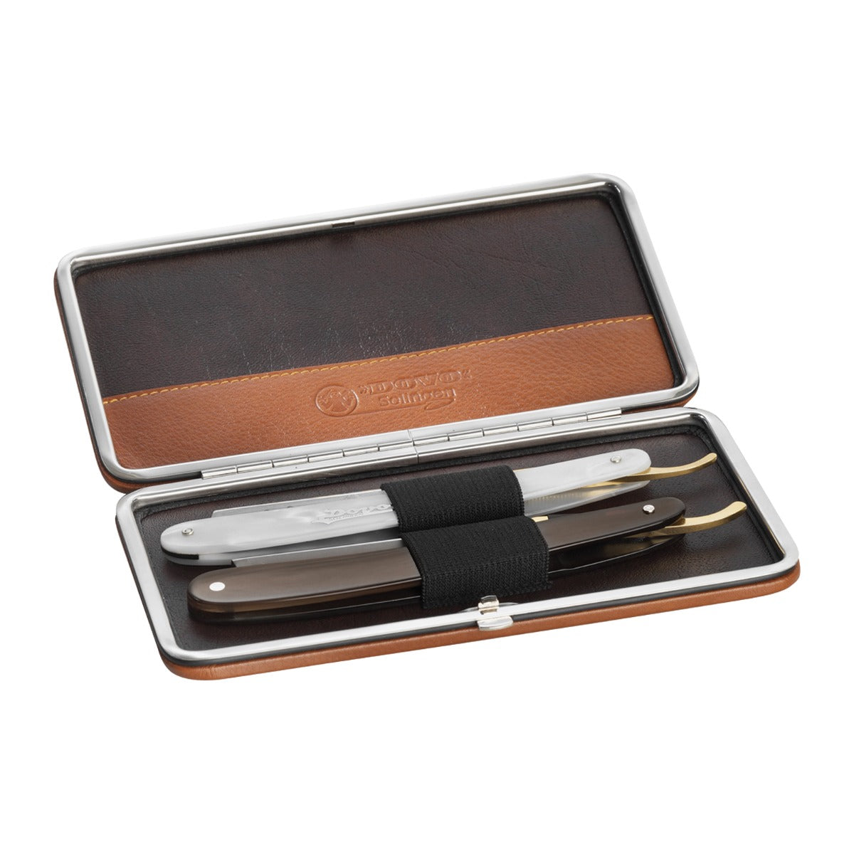 DOVO Solingen Straight Razor Set in Leather Case (2PC) Shaving Kits