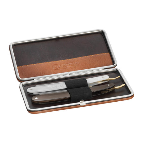 DOVO Solingen Straight Razor Set in Leather Case (2PC) Shaving Kits