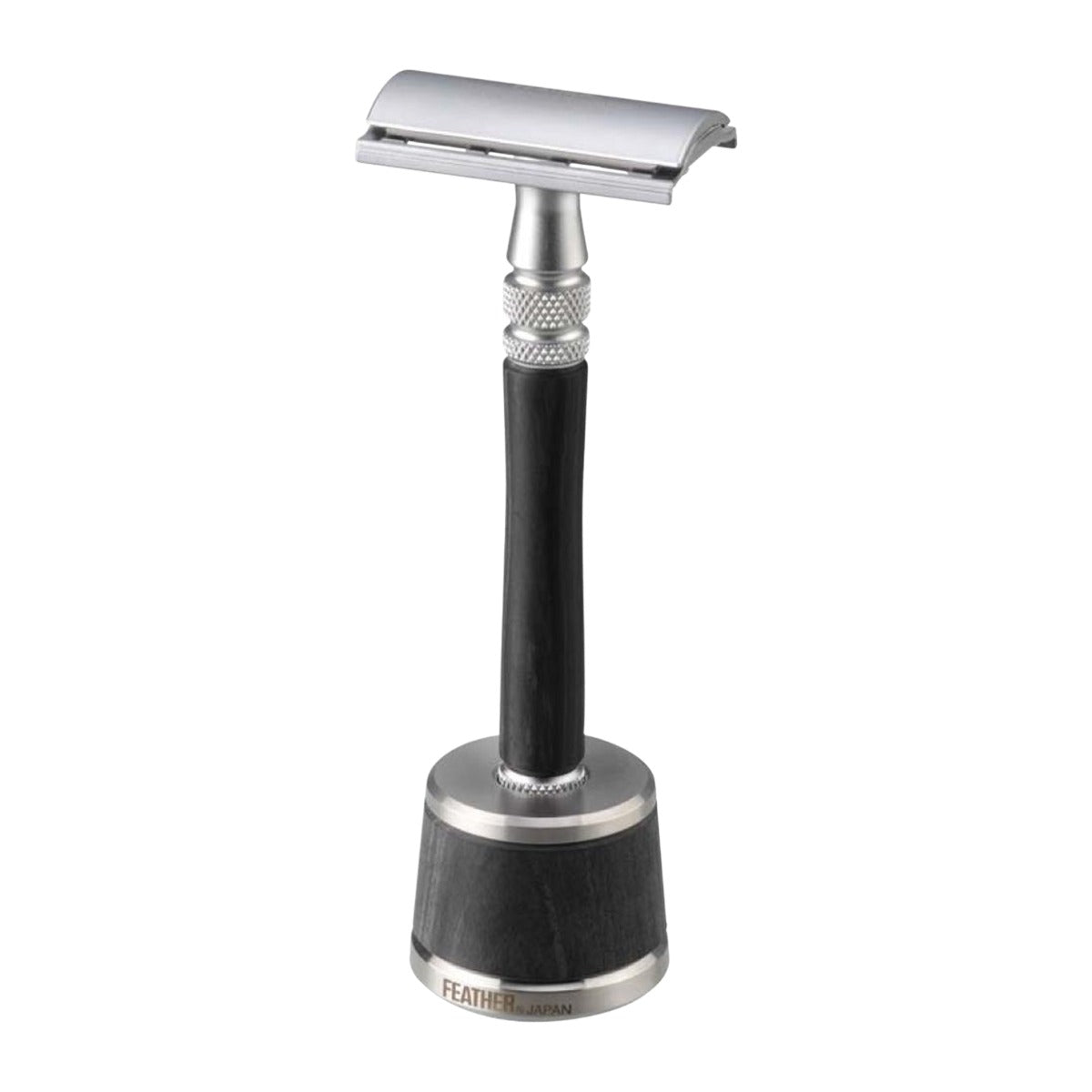 FEATHER Safety Razor Co WS-D2S Wood Handle Stainless Safety Razor & Stand Razors & Razor Blades