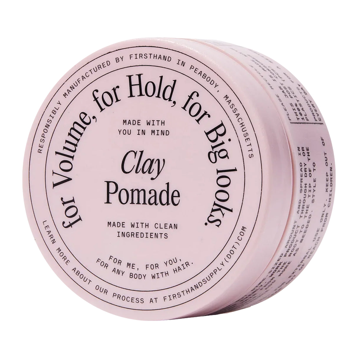 Firsthand Supply Clay Pomade, 88ml Hair Styling Products