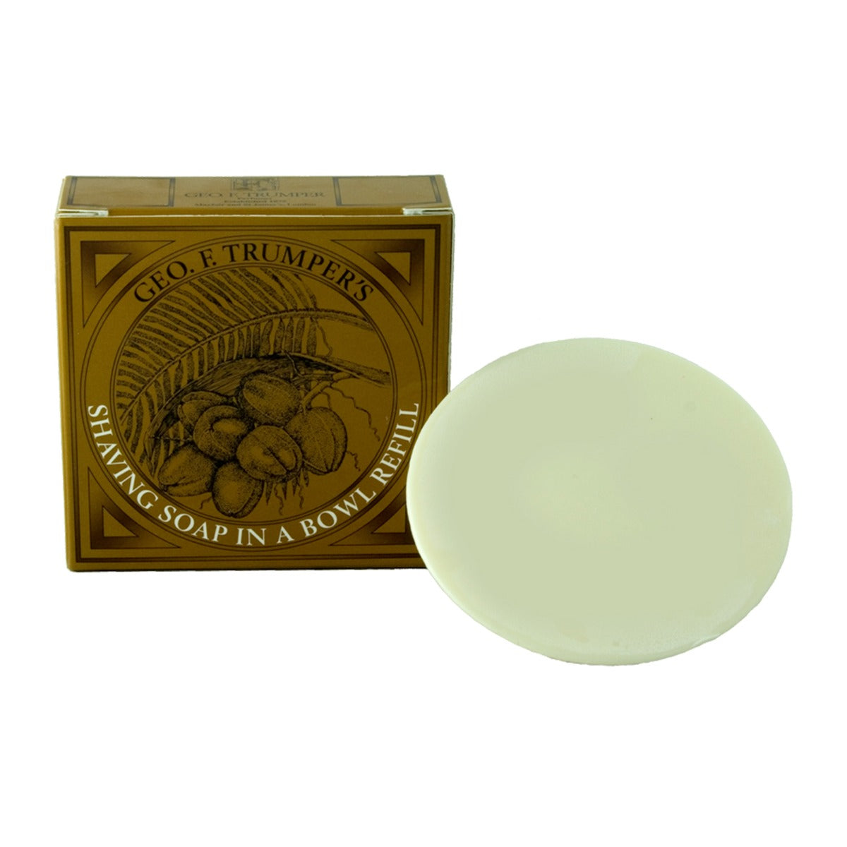 Geo. F. Trumper Coconut Oil Shaving Soap Refill, 80g Shaving Cream