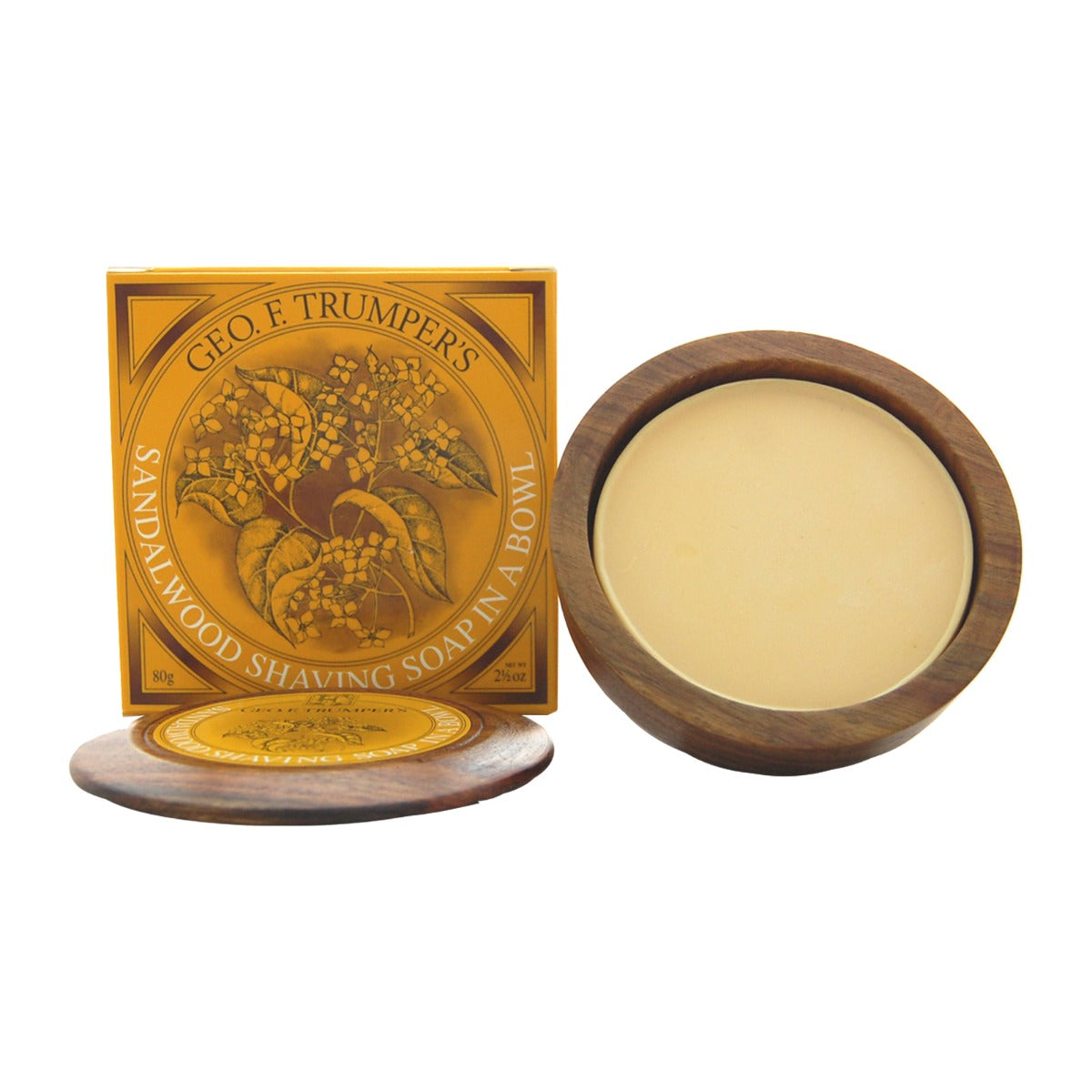 Geo. F. Trumper Sandalwood Shaving Soap in Bowl, 80g Shaving Cream