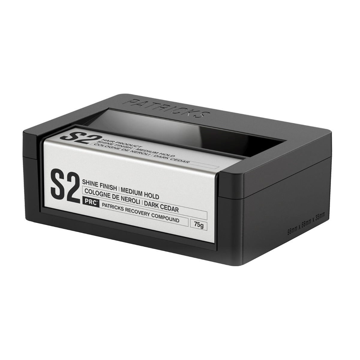 Patricks S2 Shine Medium Hold Pomade, 75g Hair Styling Products