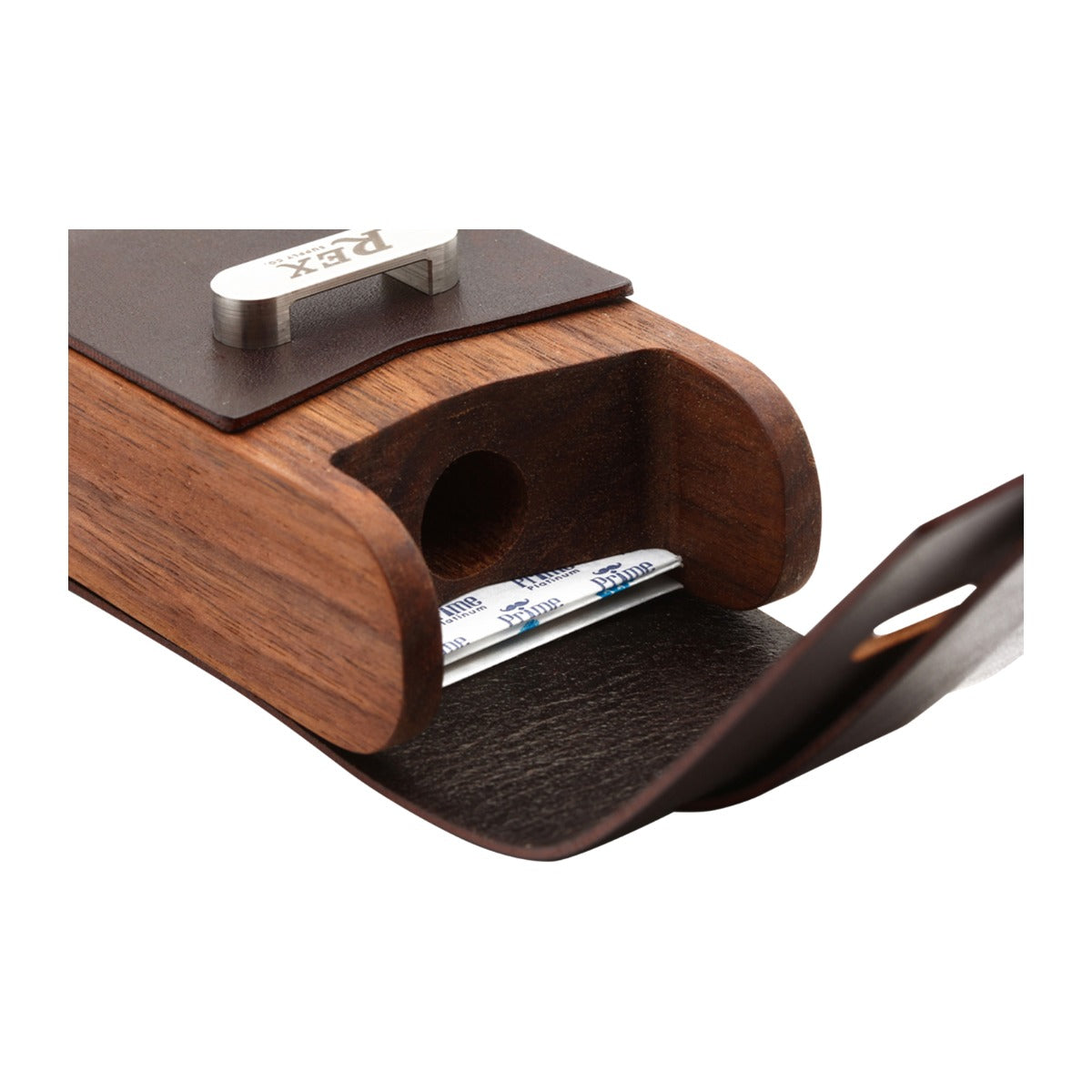 REX Black Walnut Travel Case Shaving & Grooming