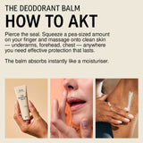 AKT Natural Deodorant Balm Unfragranced, 50ml Deodorant