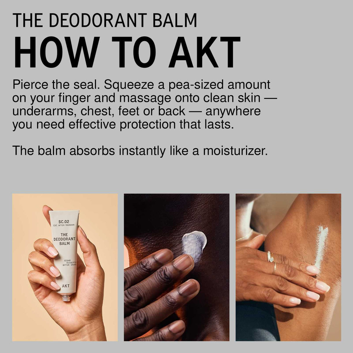 AKT Natural Deodorant Balm After Thunder, 50ml Deodorant