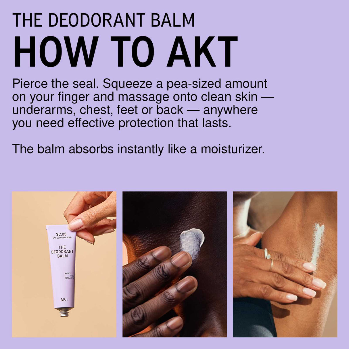 AKT Natural Deodorant Balm Columbia Road, 50ml Deodorant