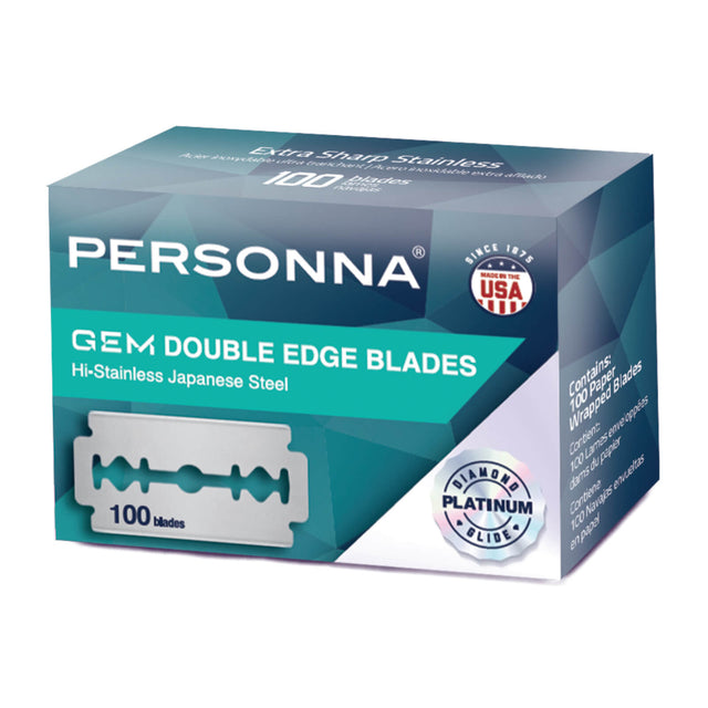 Personna Gem Platinum Diamond Glide Double Edge Blades (100) Razors & Razor Blades