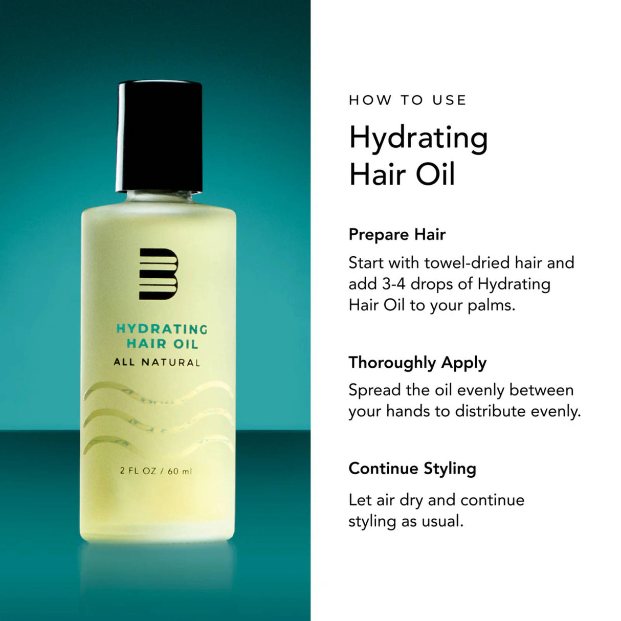 BLUMAAN Hydrating Hair Oil, 60ml Hair Styling Products