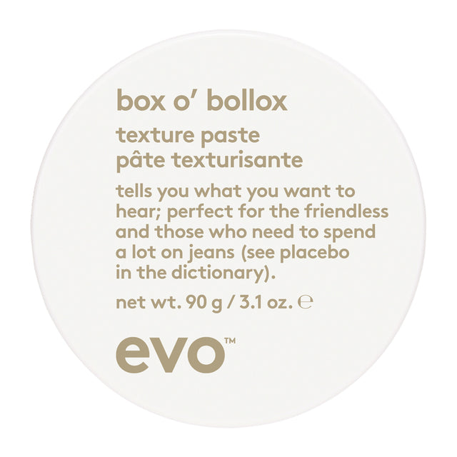 evo Box O' Bollox Texture Paste, 90g Hair Styling Products