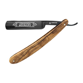 DOVO Solingen Straight Razor: Diamant 5/8" Black Anodized Carbon Razors & Razor Blades