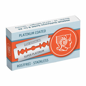 Merkur Super Platinum Stainless Steel Double Edge Blades 10 Blades Razors & Razor Blades