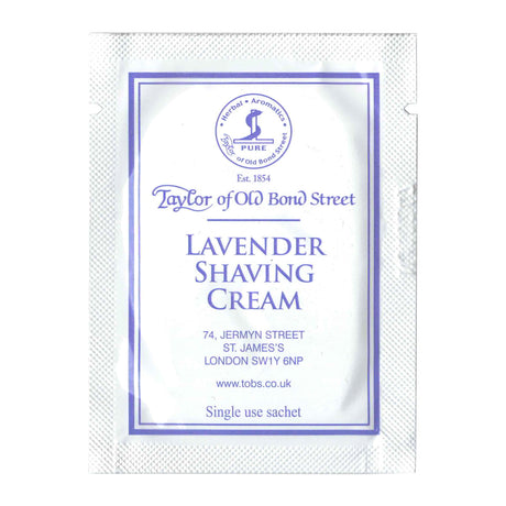 Taylor of Old Bond Street Lavender Shaving Cream 5ml Sachet Shaving Cream