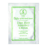 Taylor of Old Bond Street Lime Zest Shaving Cream 5ml Sachet Shaving Cream