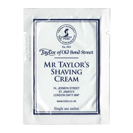 Taylor of Old Bond Street Mr Taylors Shaving Cream 5ml Sachet Shaving Cream