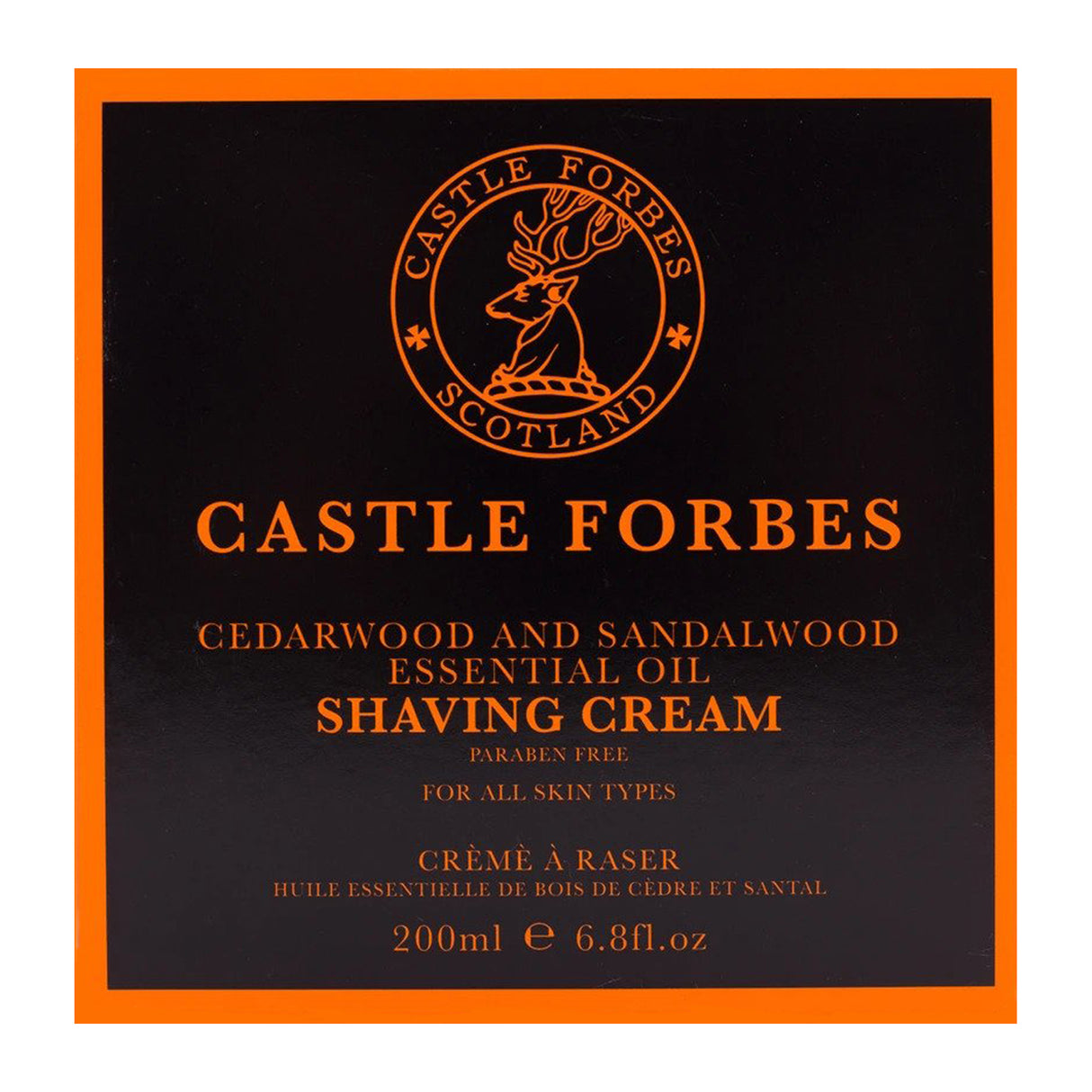 Castle Forbes Cedarwood & Sandalwood Shaving Cream, 200ml Shaving Cream