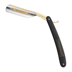 DOVO Solingen Straight Razor: Ebony Bismarck 6/8" Carbon Razors & Razor Blades
