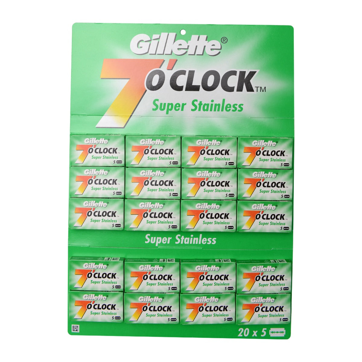 Gillette 7 O'Clock Super Stainless Double Edge Blades (100) Razors & Razor Blades