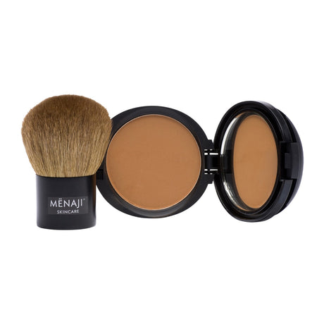 Menaji HDPV Anti-Shine Sunless Tan with Kabuki Brush, 10g Face Powder