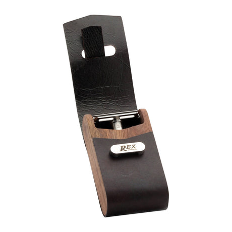 REX Black Walnut Travel Case Shaving & Grooming