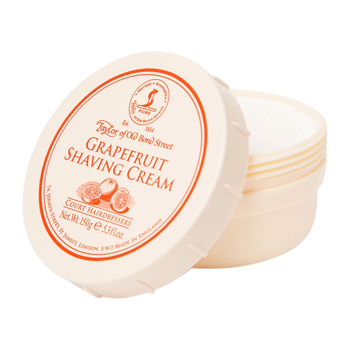 Taylor of Old Bond Street Grapefruit Shaving Cream Bowl, 150g Shaving Cream